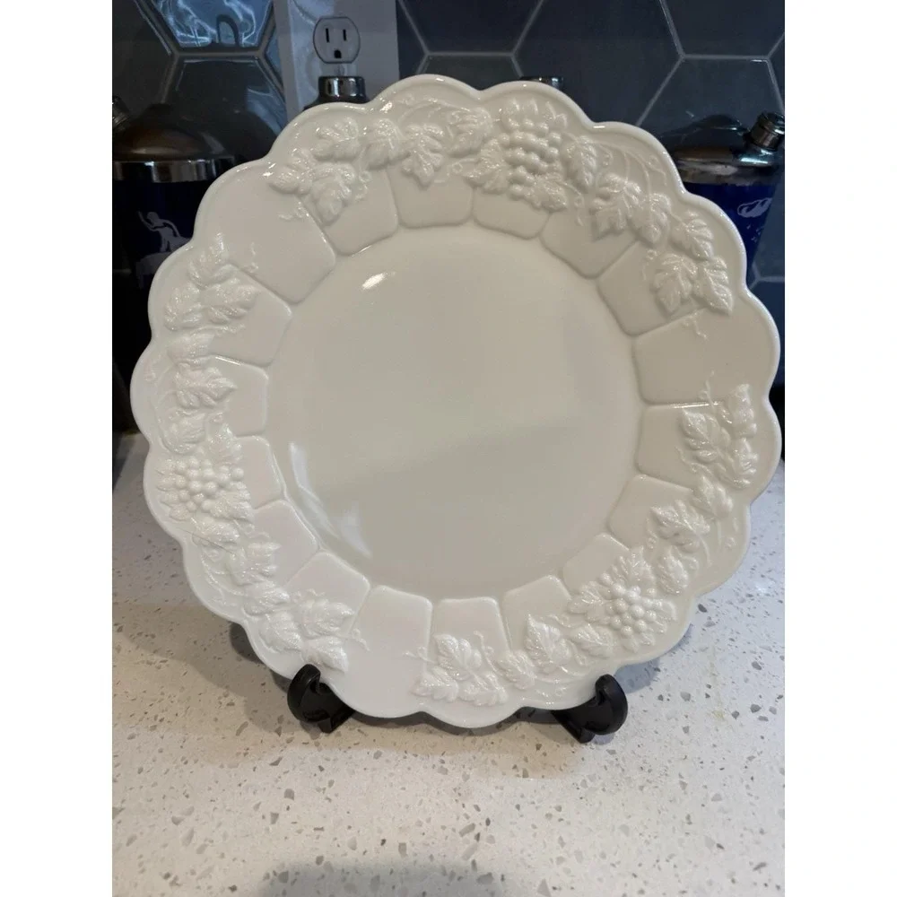 Westmoreland Paneled Grape Milk Glass 10 1/2